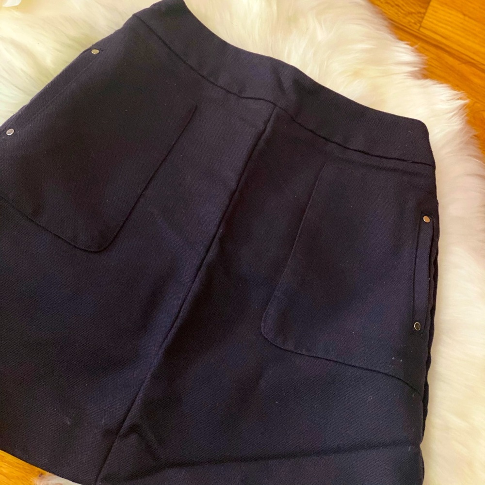 H&M Navy Blue Mini skirt with front pockets